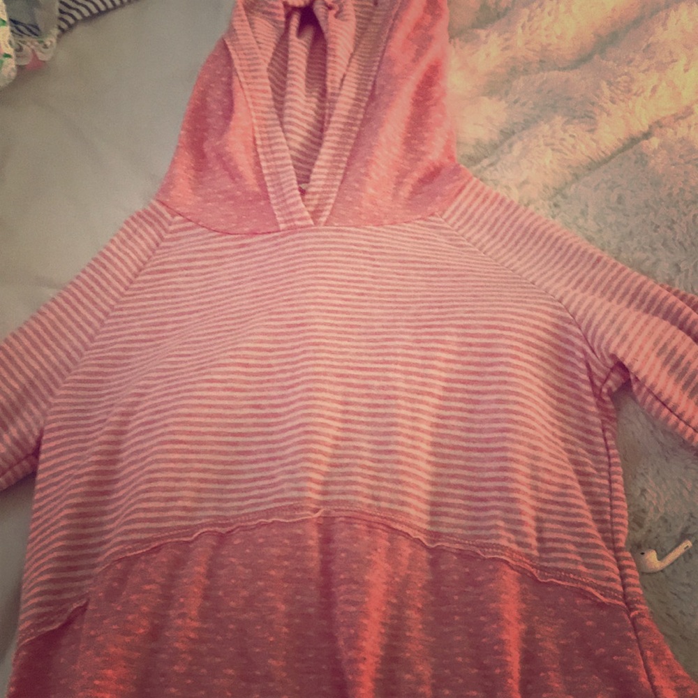 pink striped hoodie!